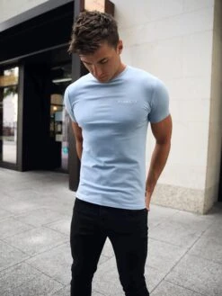 Universal T-Shirt - Ice Blue -Cheap Clothing Store 080BLLightBlue01D