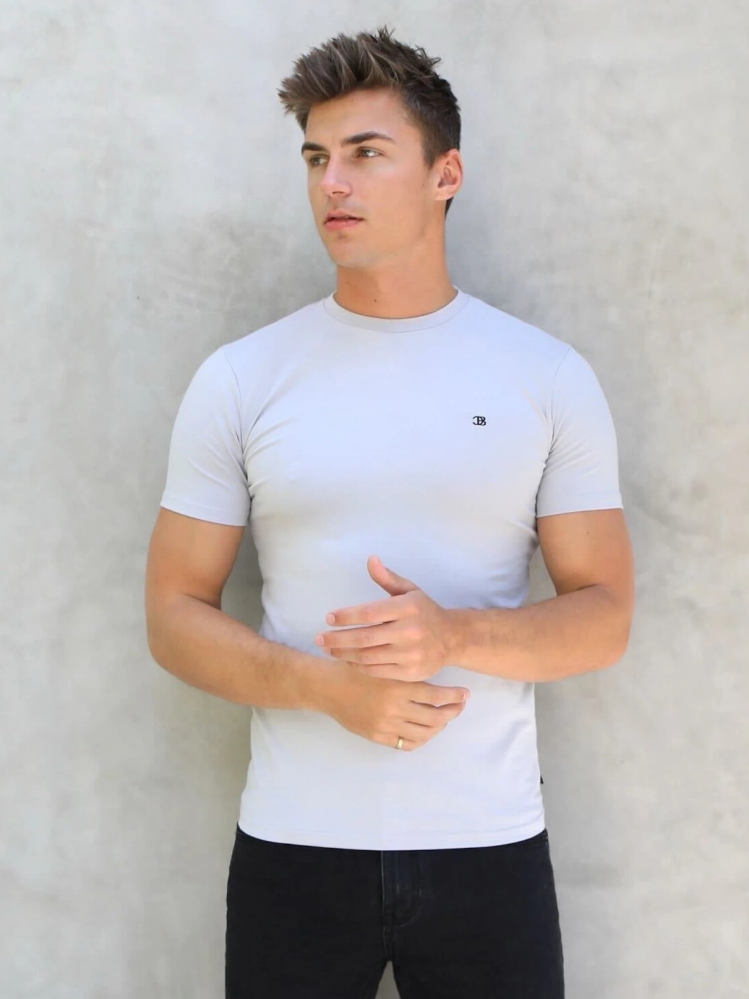 Initial Crew T-Shirt - Stone 3 Initial Crew T-Shirt - Stone