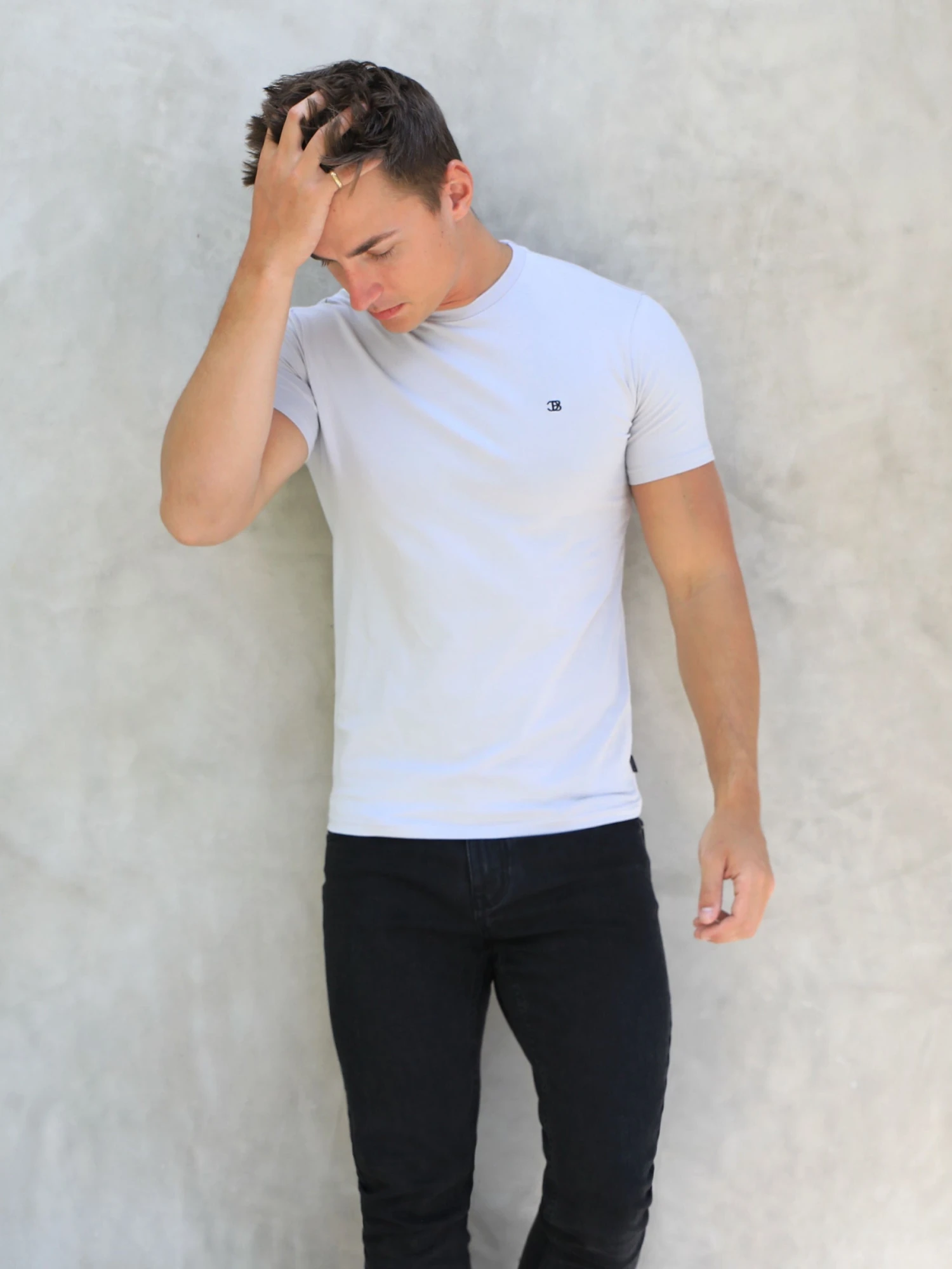 Initial Crew T-Shirt - Stone 8 Initial Crew T-Shirt - Stone - Image 6