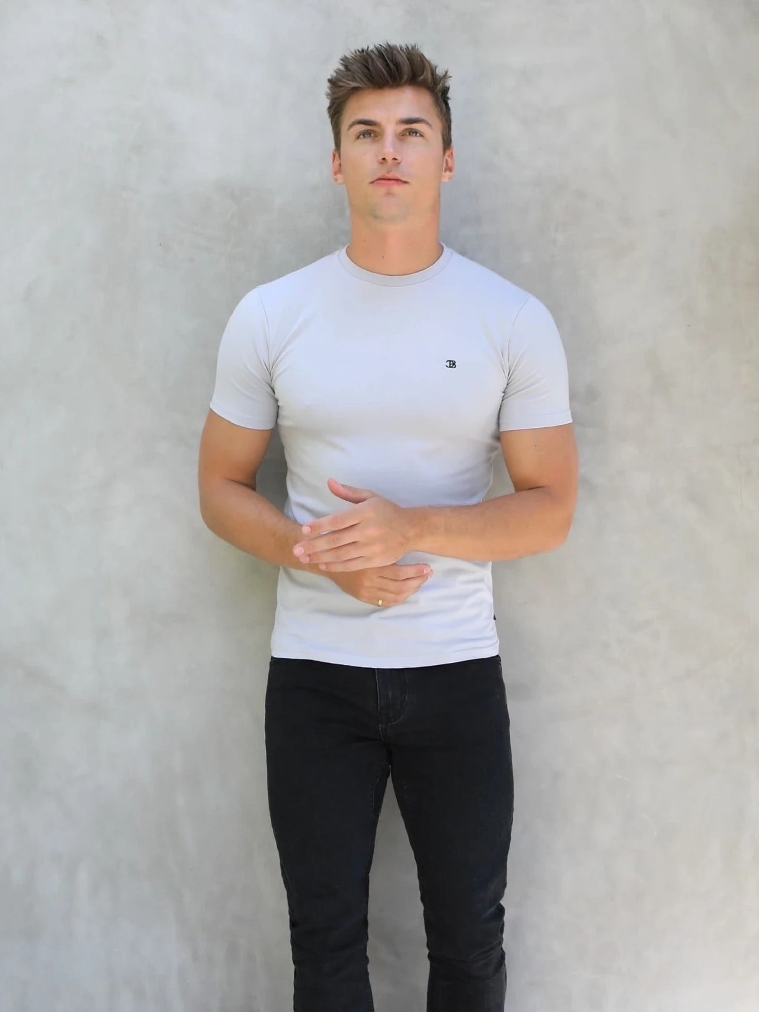 Initial Crew T-Shirt - Stone 6 Initial Crew T-Shirt - Stone - Image 4