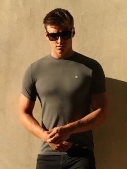 Initial Crew T-Shirt - Charcoal -Cheap Clothing Store 080C CHARCOAL 01D