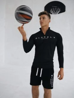 Compound 1/4 Zip - Black -Cheap Clothing Store 1332Black3D NewWebSize