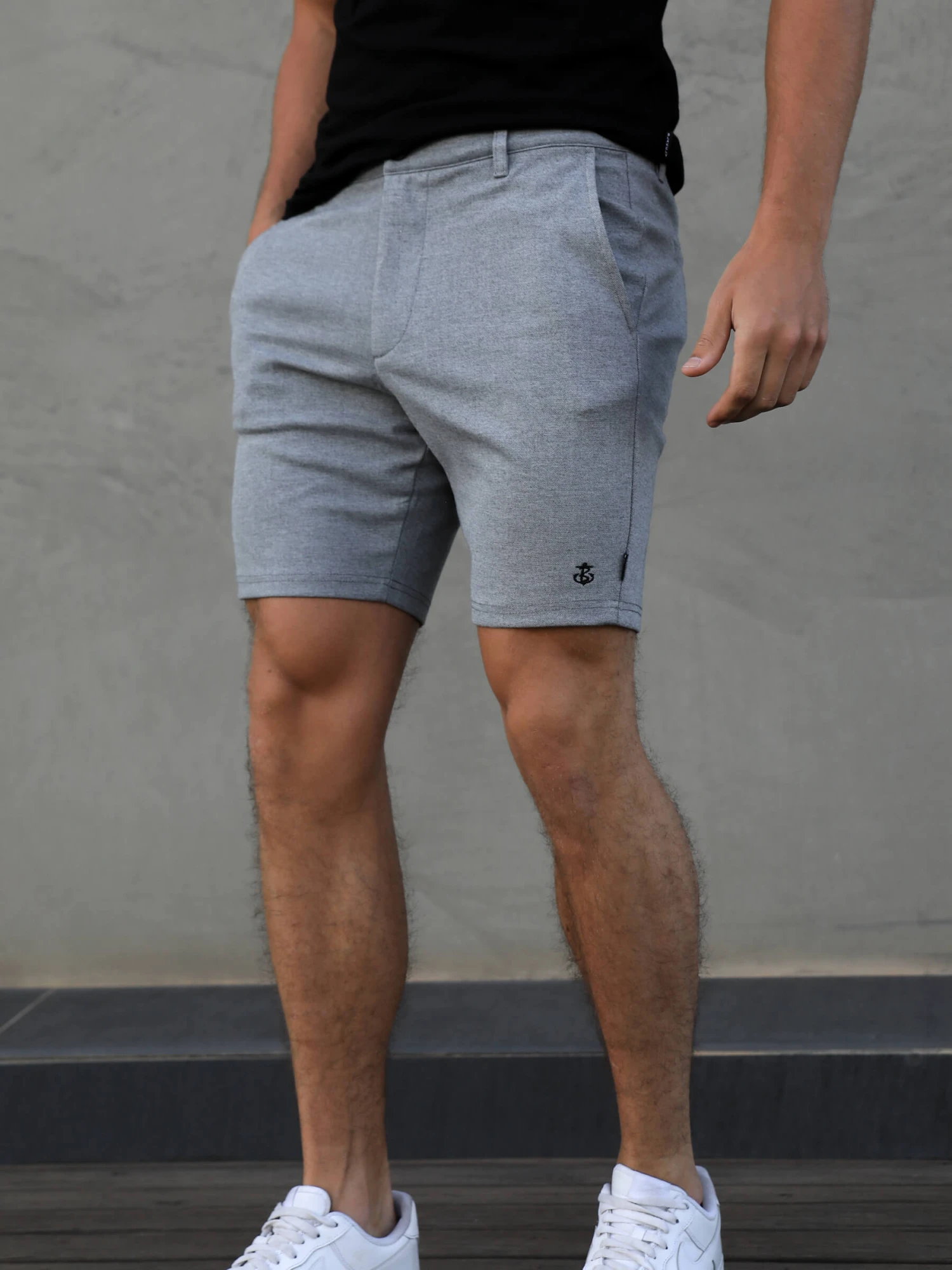 Sorrento Stretch Fit Shorts - Grey 3 Sorrento Stretch Fit Shorts - Grey