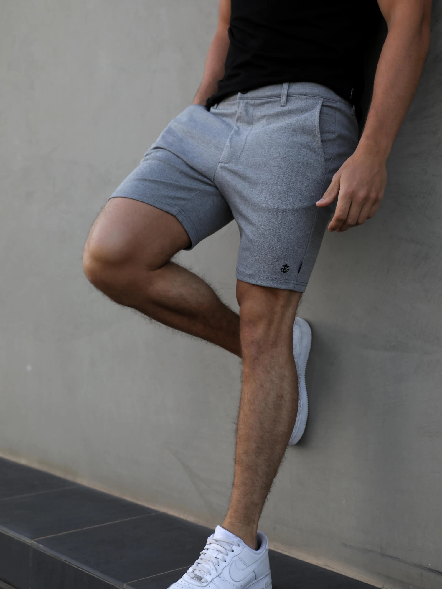Sorrento Stretch Fit Shorts - Grey 5 Sorrento Stretch Fit Shorts - Grey - Image 3