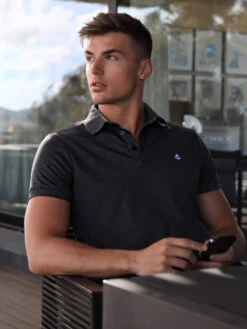 Sorrento Polo - Charcoal -Cheap Clothing Store 1592SorrentoPoloCharcoal5DCompressed