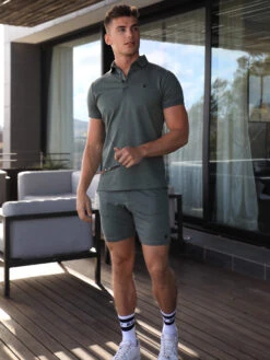 Sorrento Stretch Fit Shorts - Khaki Green -Cheap Clothing Store 1592SorrentoPoloKhakiGreen4DCompressed c80432c6 7670 4290 a5e1 062a2dd641bc