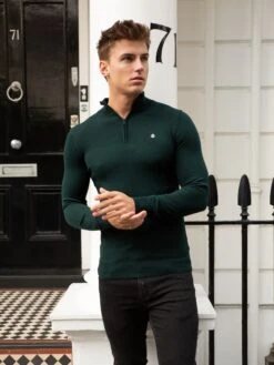 Oxbridge Jumper - Dark Green -Cheap Clothing Store 1716DarkGreen 01D