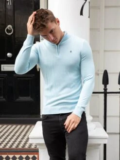 Oxbridge Jumper - Light Blue -Cheap Clothing Store 1716LightBlue 02D