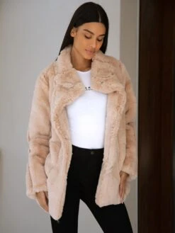 Marlowe Coat - Pink 11 Marlowe Coat - Pink -Cheap Clothing Store 1731PinkFauxFurCoat2D