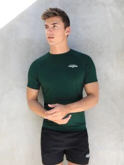 Slim Training T-Shirt - Dark Green -Cheap Clothing Store 1802TGreen 01D