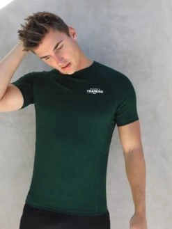 Slim Training T-Shirt - Dark Green -Cheap Clothing Store 1802TGreen 03D
