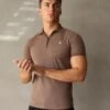 Aspen Polo - Brown -Cheap Clothing Store 1804ABrownLEADD