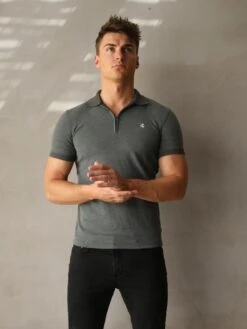 Aspen Polo - Green -Cheap Clothing Store 1804AGrey 01D
