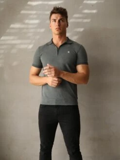 Aspen Polo - Green -Cheap Clothing Store 1804AGrey 02D