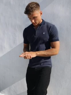 Aspen Polo - Navy -Cheap Clothing Store 1804Zip UpPoloNavyCU2D