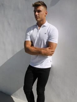 Aspen Polo - White -Cheap Clothing Store 1804Zip UpPoloWhite3D