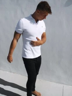 Aspen Polo - White -Cheap Clothing Store 1804Zip UpPoloWhite4D