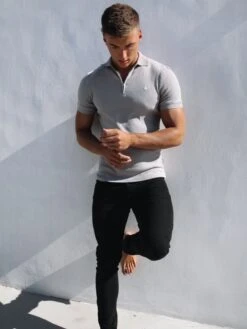 Aspen Polo - Stone -Cheap Clothing Store 1804Zip UpStone4D