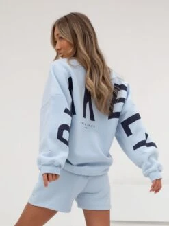 Isabel Oversized Jumper - Powder Blue -Cheap Clothing Store 1846ALightBlue 05D