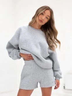 Isabel Oversized Jumper - Marl Grey 9 Isabel Oversized Jumper - Marl Grey -Cheap Clothing Store 1846AMarlGrey 02D