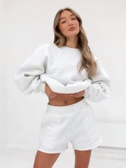 Isabel Oversized Jumper - Marl White & Lilac 11 Isabel Oversized Jumper - Marl White & Lilac -Cheap Clothing Store 1846AMarlWhite PaleLilac 03D