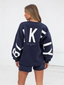 Isabel Oversized Jumper - Classic Navy -Cheap Clothing Store 1846ANavy 02D