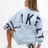 Isabel Oversized Jumper - Powder Blue -Cheap Clothing Store 1846Alightblue LEADD