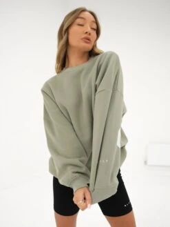 Isabel Oversized Jumper - Olive 13 Isabel Oversized Jumper - Olive -Cheap Clothing Store 1846BOlive5D