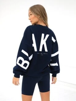 Isabel Oversized Jumper - Navy Blue -Cheap Clothing Store 1846GnavyD 4