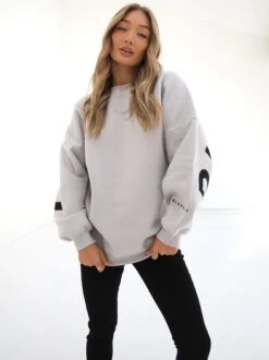 Isabel Oversized Jumper - Stone -Cheap Clothing Store 1846ISABELGREY05