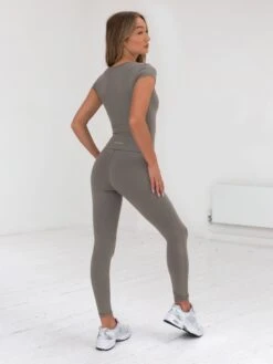 Series Leggings - Stone Grey -Cheap Clothing Store 1850AWGreige 03D