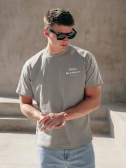 Italia Relaxed T-Shirt - Stone Grey -Cheap Clothing Store 1966MMGREY 01D