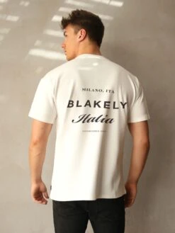 Italia Relaxed T-Shirt - Flat White -Cheap Clothing Store 1966MMWHITE 02D
