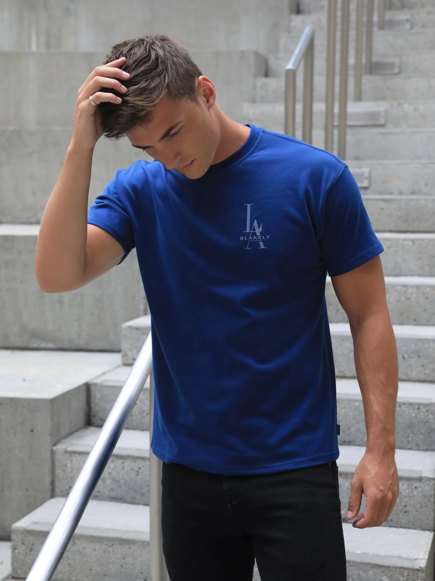 Sports Club Relaxed T-Shirt - Vintage Blue 5 Sports Club Relaxed T-Shirt - Vintage Blue - Image 3