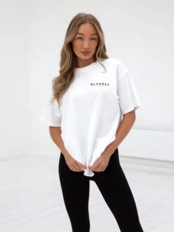 Active Studios Oversized T-Shirt - White 16 Active Studios Oversized T-Shirt - White -Cheap Clothing Store 196BSFlatWhite 01D