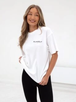 Active Studios Oversized T-Shirt - White 14 Active Studios Oversized T-Shirt - White -Cheap Clothing Store 196BSFlatWhite 02D