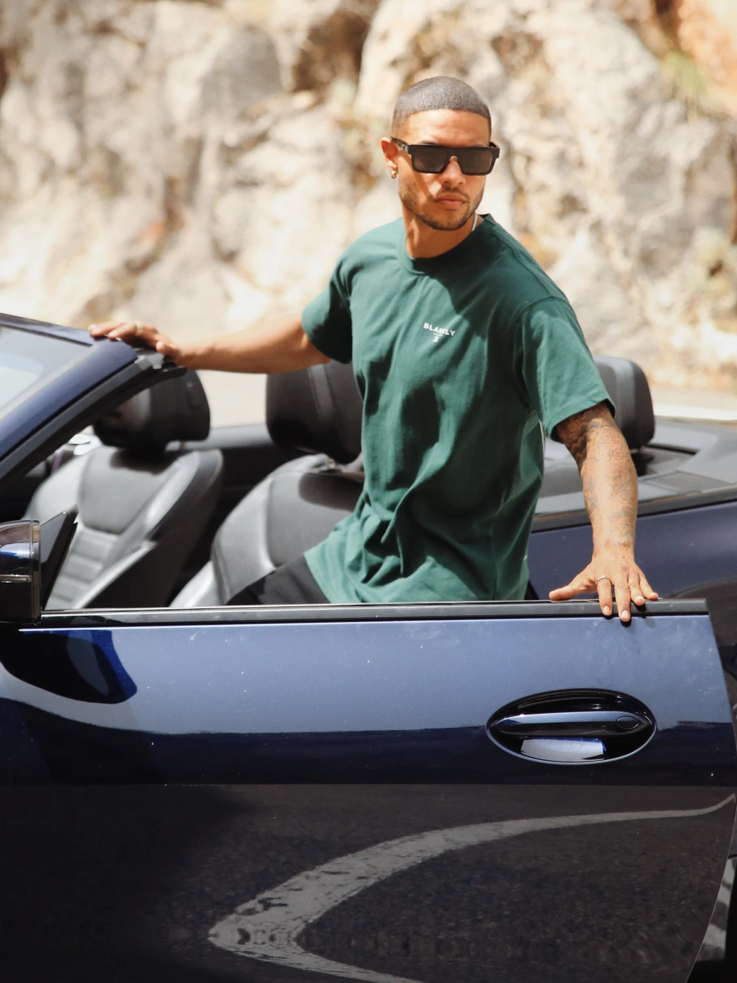 Riviera Initial Relaxed T-Shirt - Dark Green 7 Riviera Initial Relaxed T-Shirt - Dark Green - Image 5