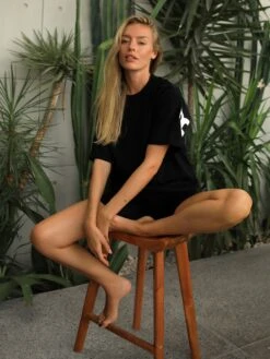 Isabel Oversized T-Shirt - Black -Cheap Clothing Store 196IWBLACKD 2