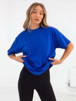 Isabel Oversized T-Shirt - Cobalt Blue 12 Isabel Oversized T-Shirt - Cobalt Blue -Cheap Clothing Store 196IW BLUED 3