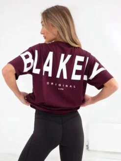 Isabel Oversized T-Shirt - Burgundy -Cheap Clothing Store 196IW BURGUNDYD 2