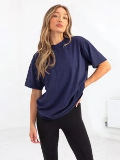 Isabel Oversized T-Shirt - Dark Navy -Cheap Clothing Store 196IW NAVYD 1