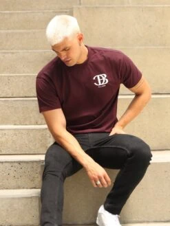 Initial Relaxed T-Shirt - Dark Burgundy 14 Initial Relaxed T-Shirt - Dark Burgundy -Cheap Clothing Store 197CB2DARKBURGUNDY02D