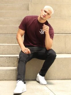 Initial Relaxed T-Shirt - Dark Burgundy 15 Initial Relaxed T-Shirt - Dark Burgundy -Cheap Clothing Store 197CB2DARKBURGUNDY04D