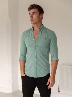 Arlo Soft Stretch Shirt - Green -Cheap Clothing Store 2002Green 03D