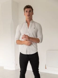 Arlo Soft Stretch Shirt - Grey 10 Arlo Soft Stretch Shirt - Grey -Cheap Clothing Store 2002Grey 03D