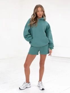 Isabel Oversized Hoodie - Dusty Teal -Cheap Clothing Store 2011WGreen 02D