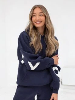 Isabel Oversized Hoodie - Classic Navy -Cheap Clothing Store 2011WNavy 03D