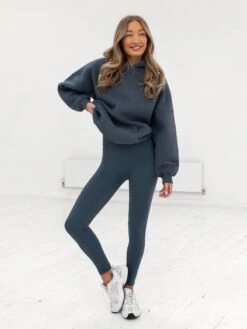 Outline Isabel Oversized Hoodie - Slate Blue -Cheap Clothing Store 20120SlateBlue 01D