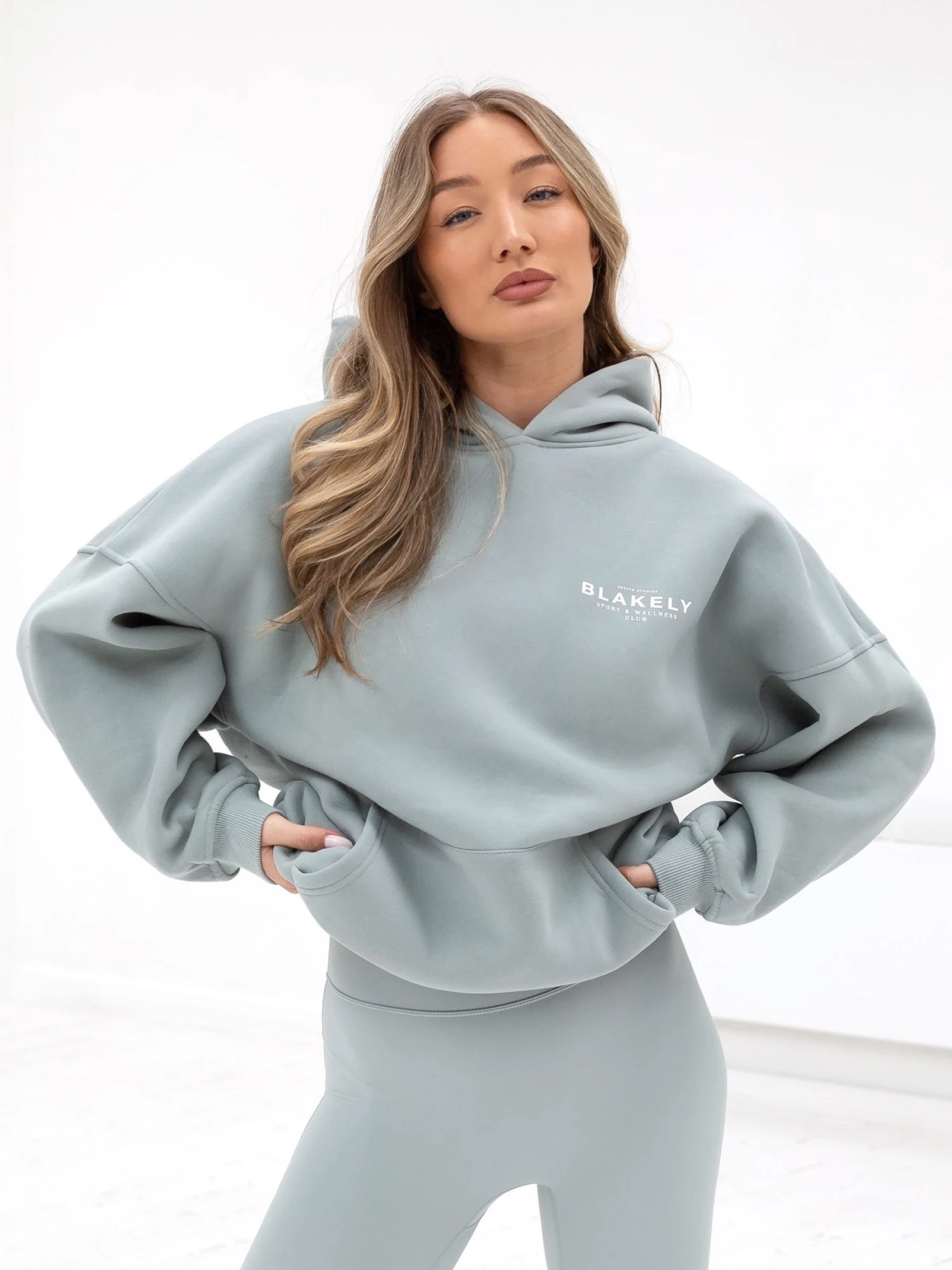 Active Studios Oversized Hoodie - Mineral Blue 4 Active Studios Oversized Hoodie - Mineral Blue - Image 2