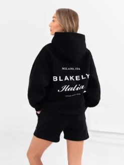 Italia Oversized Hoodie - Black -Cheap Clothing Store 201BWBlack 03D